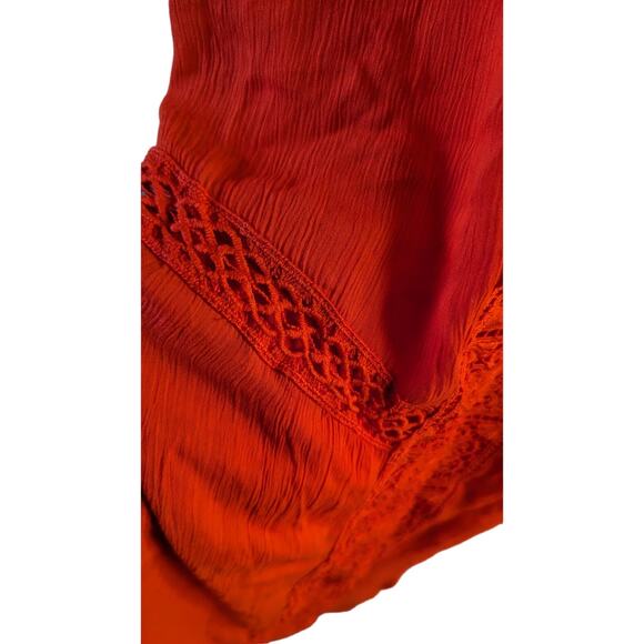 Lush spaghetti strap boho style orange flowy summer dress size xs NWT - Picture 3 of 6